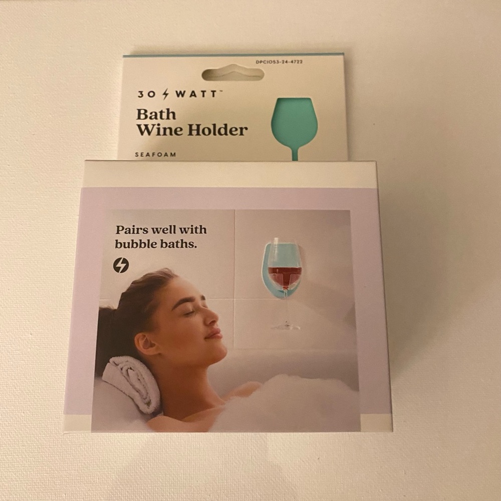 New in Box Bath Wine Holder